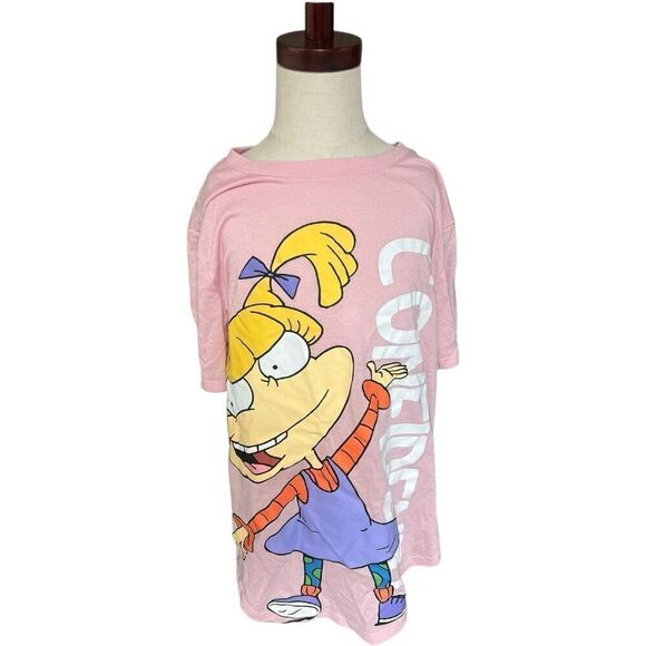 Junior Womens Nickelodeon Rugrats Angela Confidence Graphic Tee Shirt - Sz M 7/9 - Picture 2 of 2
